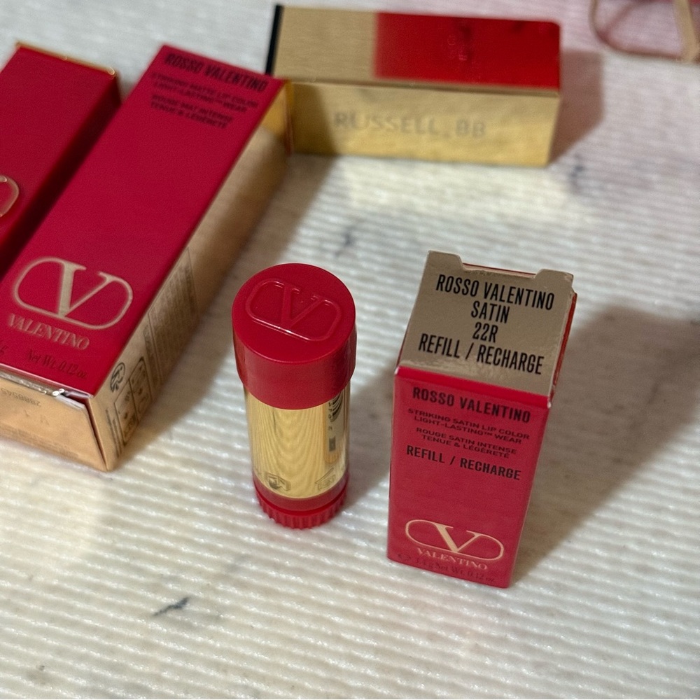 Valentino Full Size Nude and Red Lipstick Set with Mini Bag - Picture 10 of 15